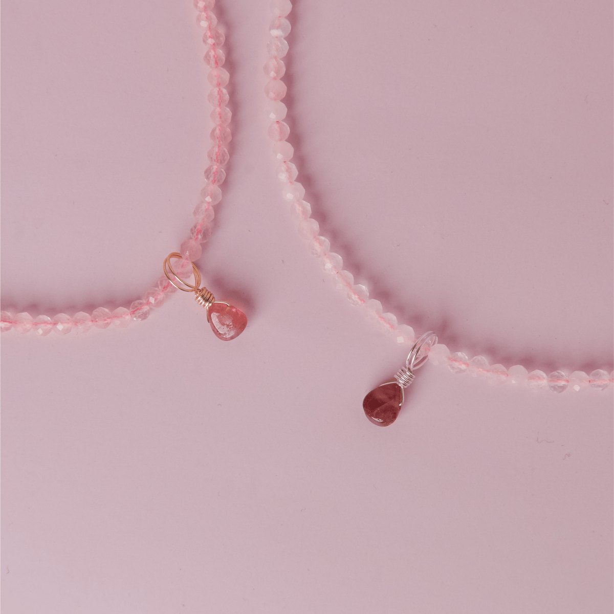 Fill Your Own Cup Bundle: Rose Quartz + Pink Tourmaline Necklace (Self Love)