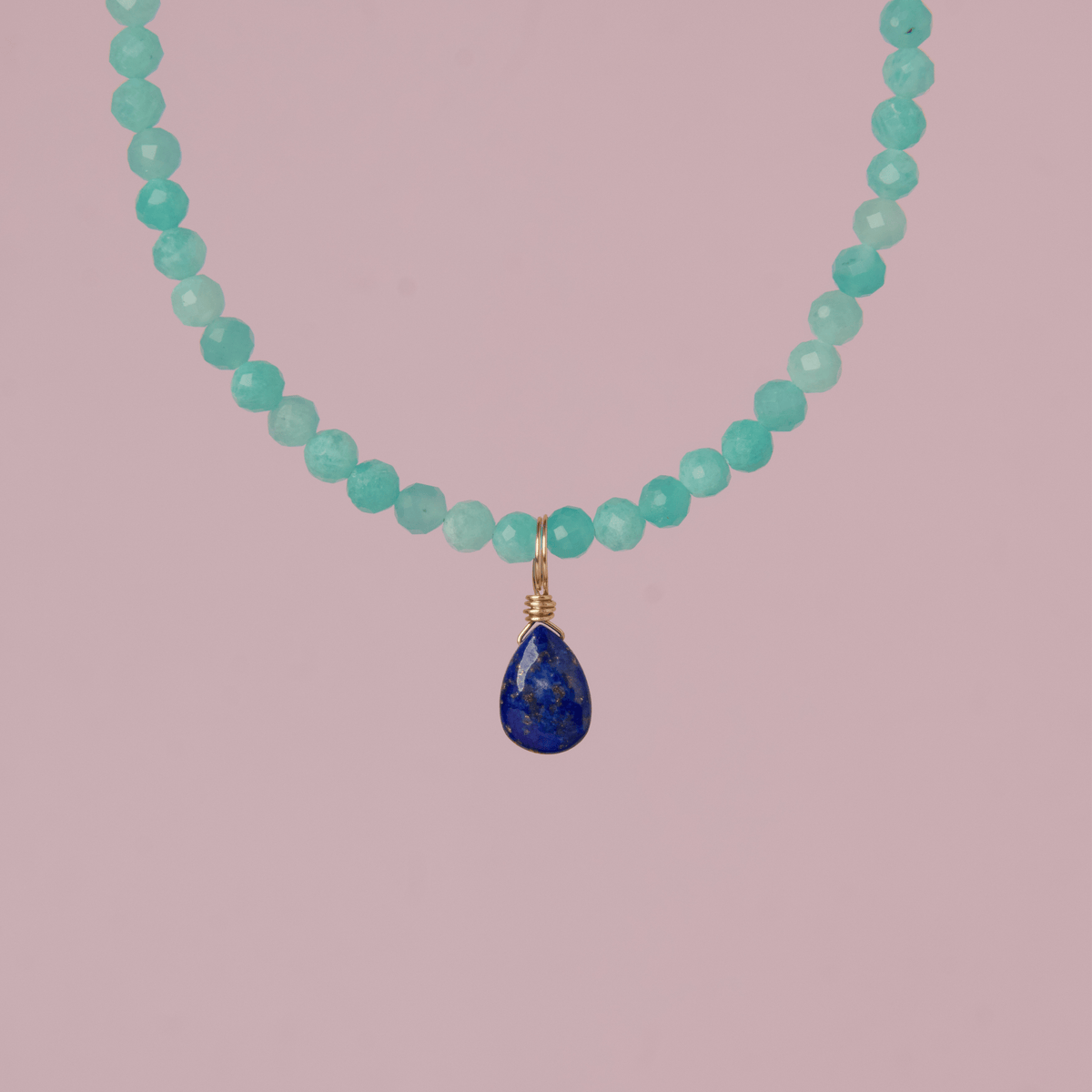 Say It Out Loud Bundle: Lapis Lazuli + Amazonite Necklace (Speak Your Truth)