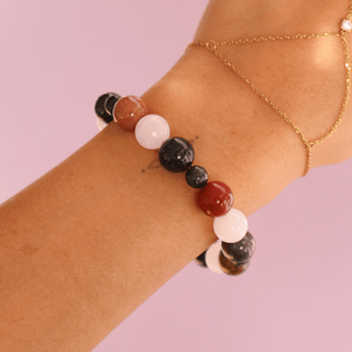 Grounded | Crystal Beaded Charm Bracelet