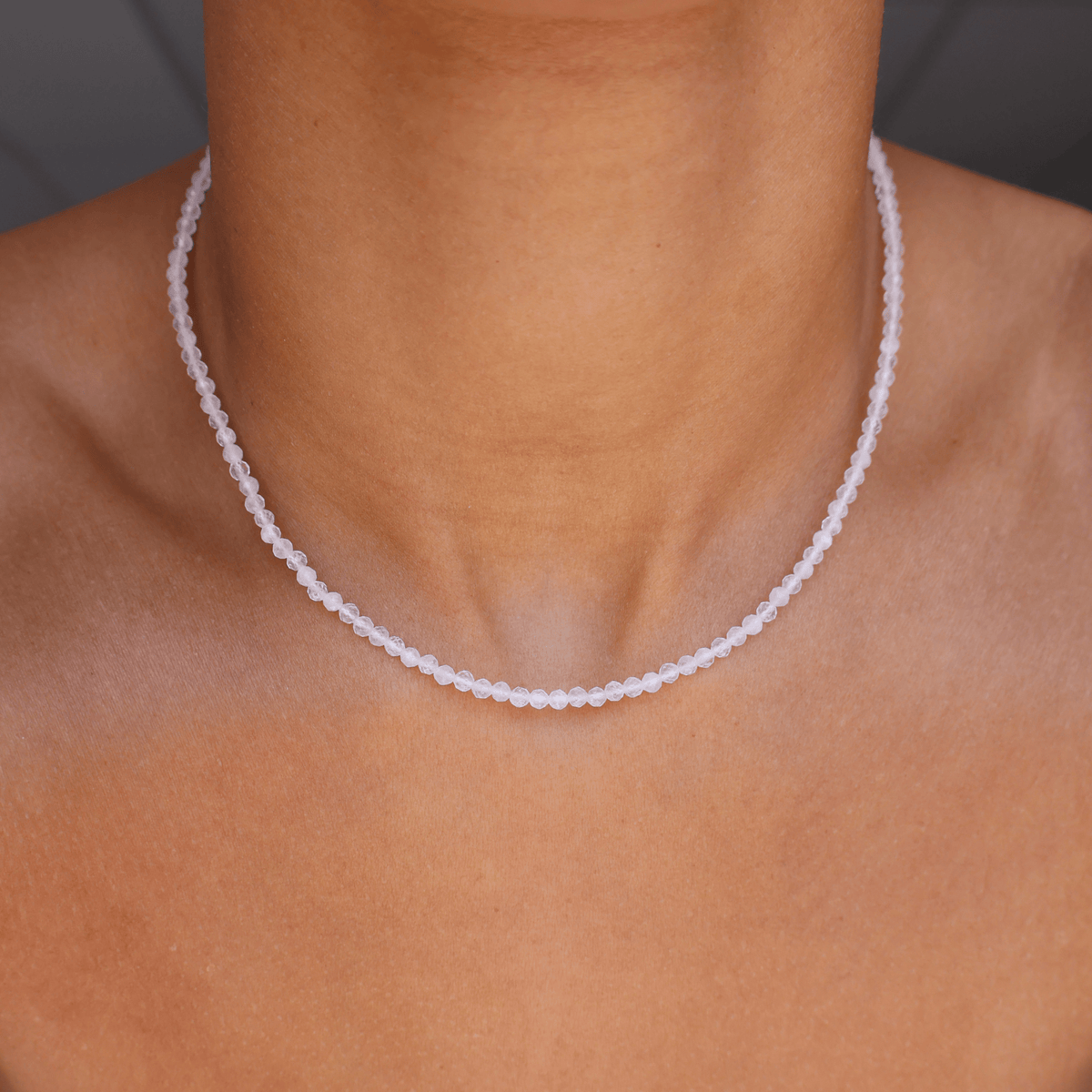 Moonstone crystal beaded necklace for feminine energy