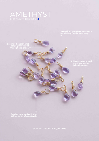 Amethyst Droplet - February Birthstone