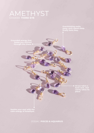 Amethyst Droplet - February Birthstone