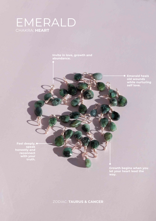 Emerald Petite Droplet - May Birthstone