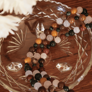 Grounded | Crystal Beaded Charm Bracelet