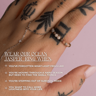 Ocean Jasper for Joy | Crystal Beaded Ring
