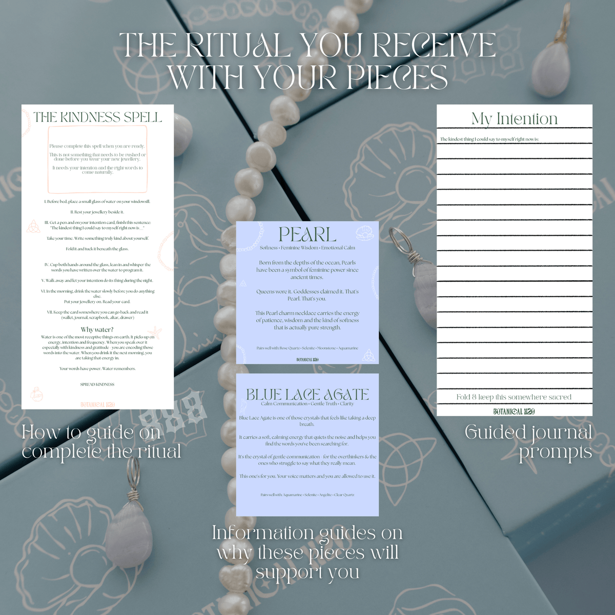 Pearl Necklace, Bracelet & Crystal Droplet Set - The Kindness Collection