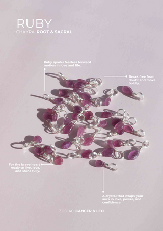 Ruby Droplet - July Birthstone