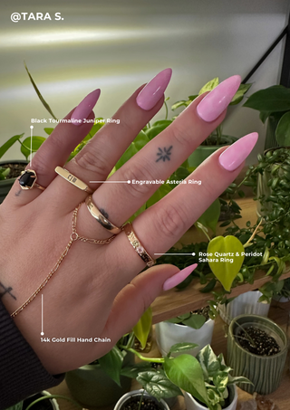 Asteria Bar Ring - Engravable, Sterling Silver