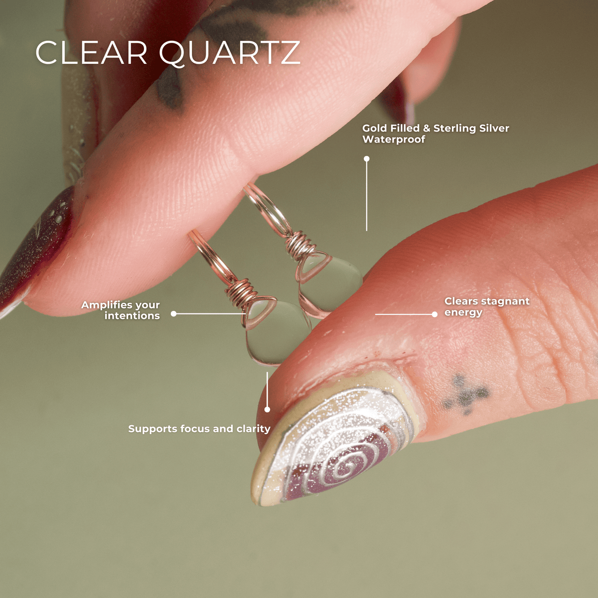 Mini Clear Quartz for Clarity - Crystal Charm