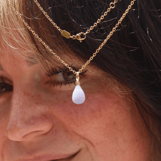 Blue Lace Agate for Emotional Balance - Crystal Charm
