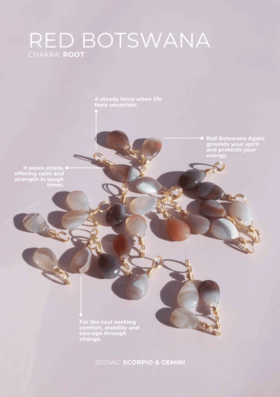 Red Botswana Agate Droplet