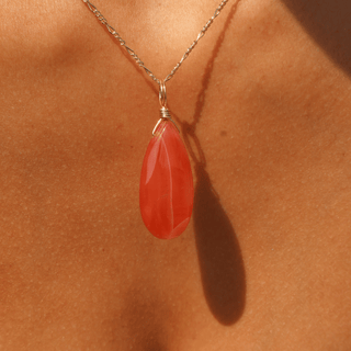 Large Banded Carnelian for Confidence - Crystal Charm