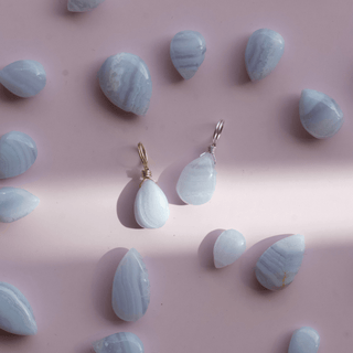Blue Lace Agate for Emotional Balance - Crystal Charm