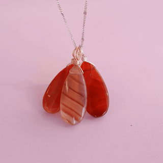 Large Banded Carnelian for Confidence - Crystal Charm