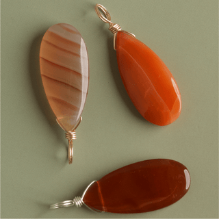 Large Banded Carnelian for Confidence - Crystal Charm