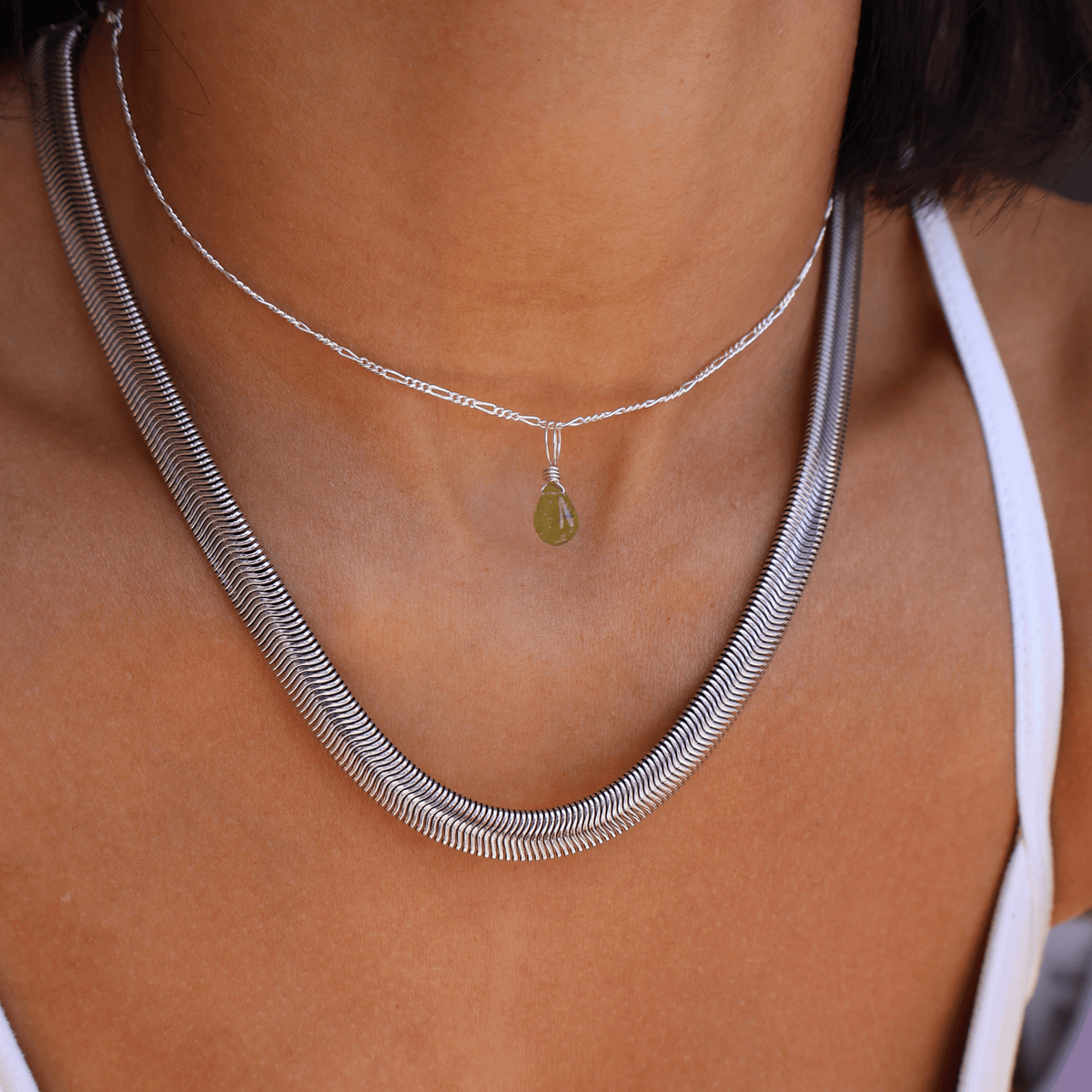Bold Herringbone Necklace