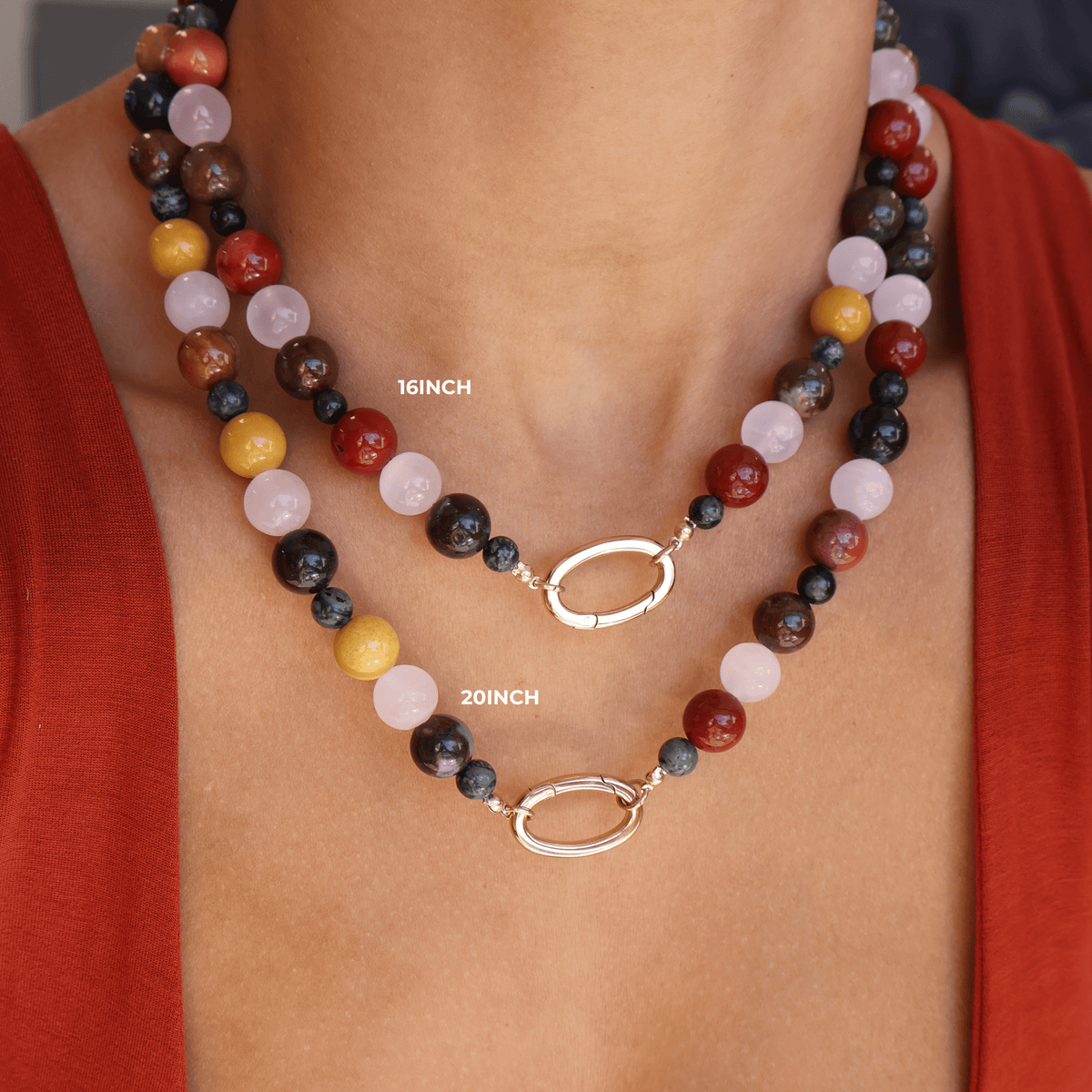 Grounded | Crystal Beaded Charm Necklace