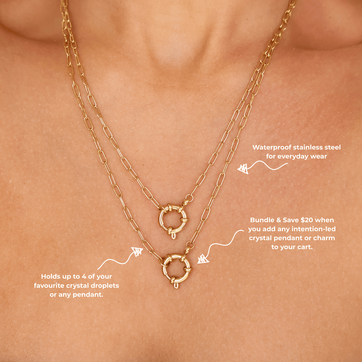 Paperclip Charmed Necklace