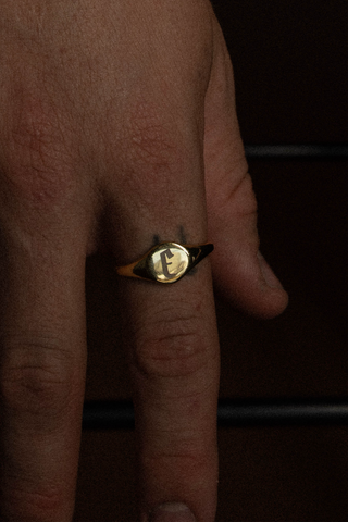 Nomad Signet Ring - Engravable, 18k Gold Vermeil