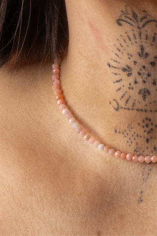 Pink Opal Beaded Necklace