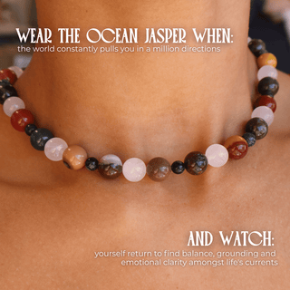 Grounded | Crystal Beaded Charm Necklace