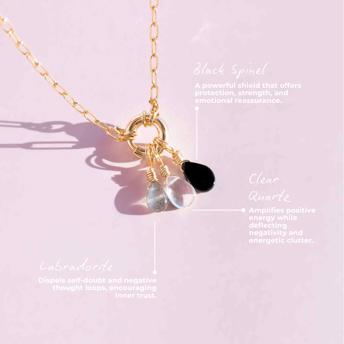 Energy Protection 3 x Crystal Charm Bundle