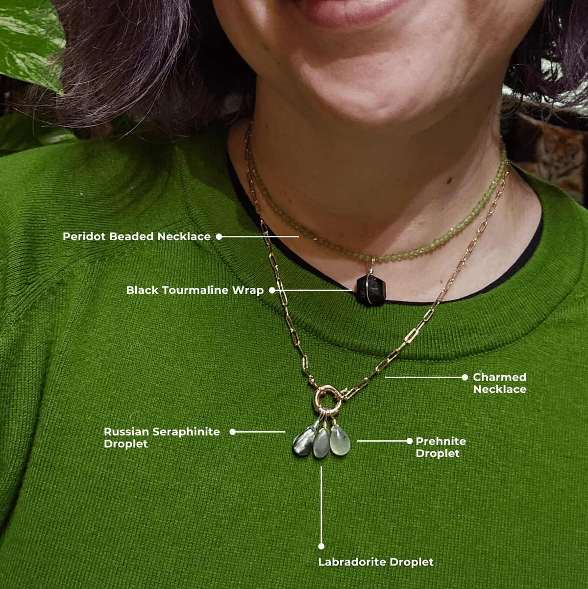 Peridot for Abundance - Crystal Beaded Necklace