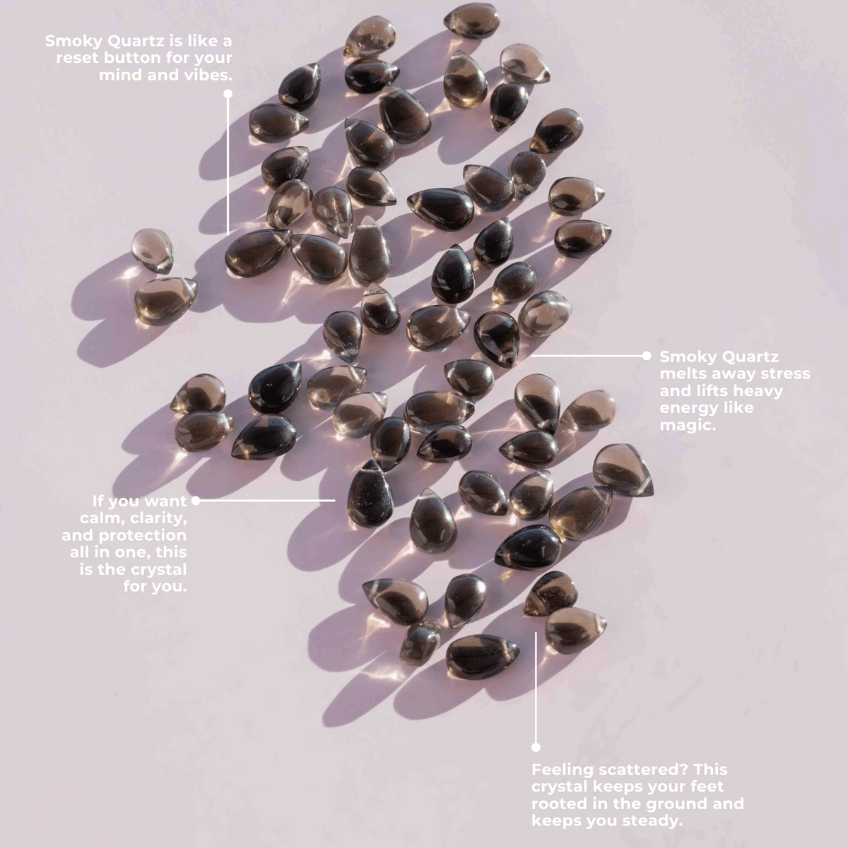 Smoky Quartz for Less Overwhelm - Crystal Charm
