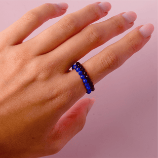 Unbothered Energy Bundle | Lapis Lazuli Ring + Black Spinel Ring