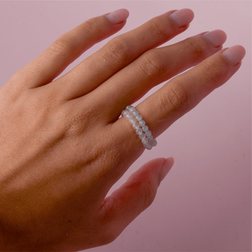 Calm Mind Club Bundle | Moonstone Ring + Aquamarine Ring