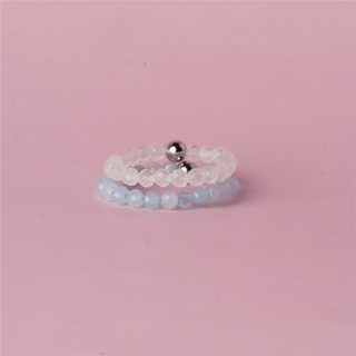 Calm Mind Club Bundle | Moonstone Ring + Aquamarine Ring