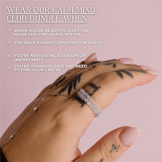 Calm Mind Club Bundle | Moonstone Ring + Aquamarine Ring