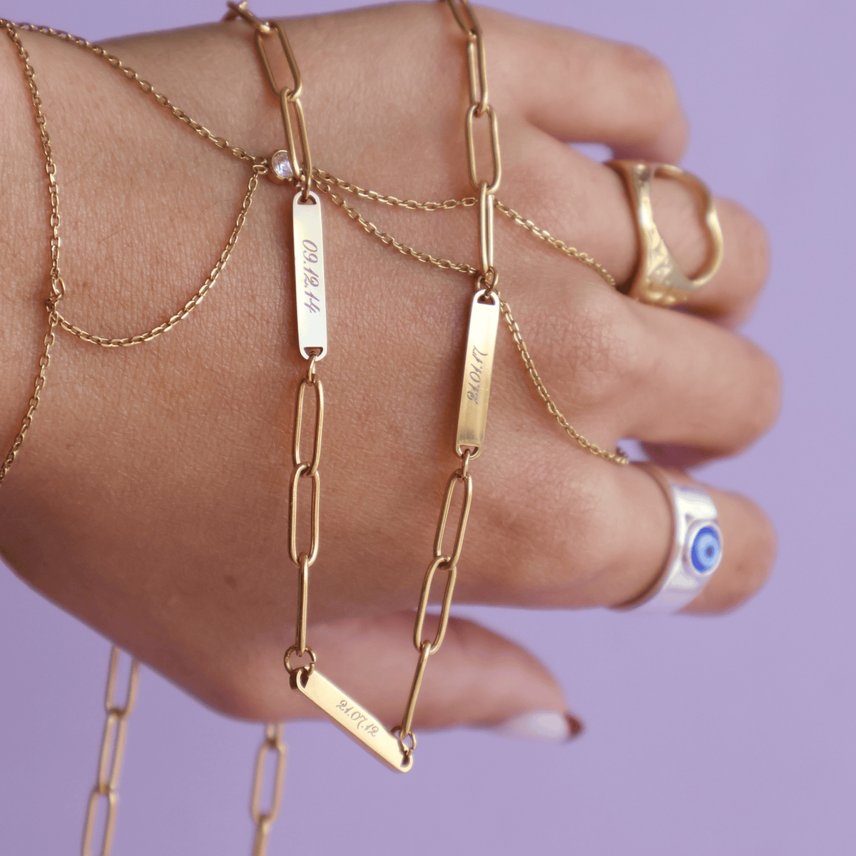 Engraved Bar Necklace
