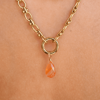 Banded Carnelian for Motivation - Crystal Charm
