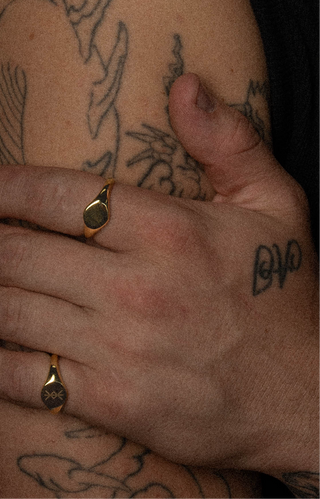 Nomad Signet Ring - Engravable, 18k Gold Vermeil