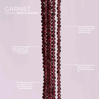 Garnet Crystal Beaded Bracelet
