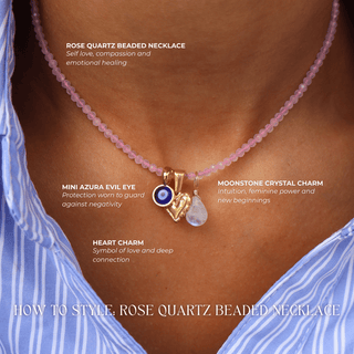 Rose Quartz for Self Love - Crystal Beaded Necklace