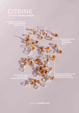 Citrine Droplet - November Birthstone
