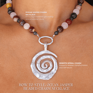 Grounded | Crystal Beaded Charm Necklace