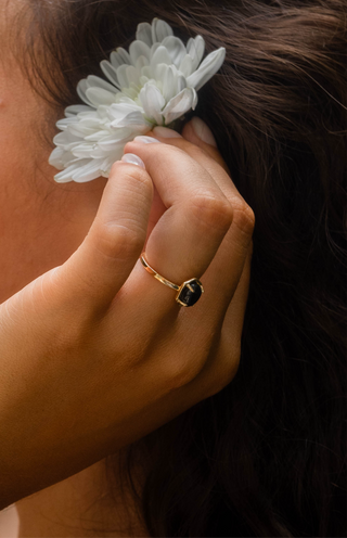Juniper Ring Black Tourmaline