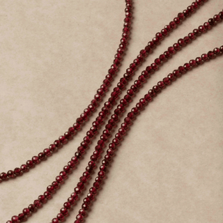 Garnet Crystal Beaded Bracelet