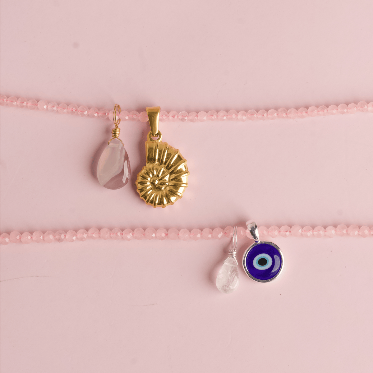 Rose Quartz for Self Love - Crystal Beaded Necklace