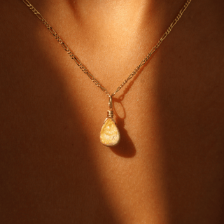 Fossil Coral to Support Growth - Crystal Charm