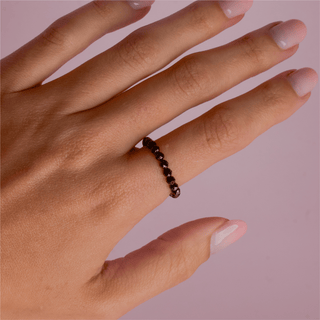 Black Spinel for Protection | Crystal Beaded Ring