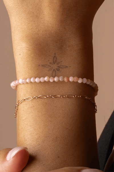 Pink Opal Beaded Bracelet