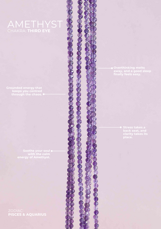 Amethyst Beaded Anklet