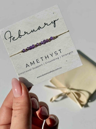 Adjustable Birthstone Bracelet