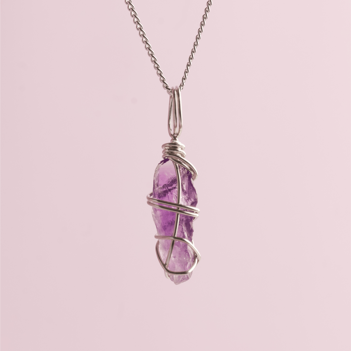 Amethyst to Calm Your Mind - Wrapped Crystal Charm