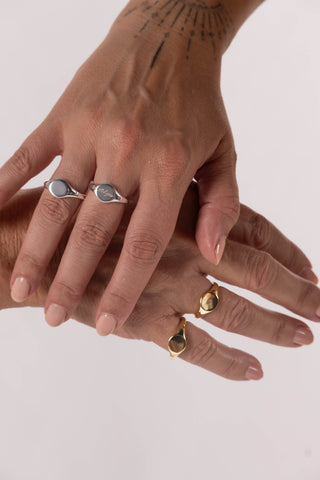 Nomad Signet Ring - Engravable, Sterling Silver