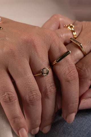 Amity Round Ring - Engravable, Sterling Silver
